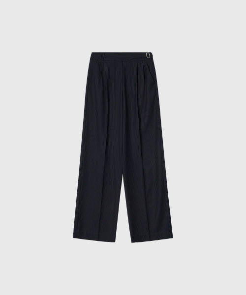 LOOKAST(ルックキャスト)の「ヘレナ リネン ストレート スラックス_ブラック / HELENA LINEN STRAIGHT SLACKS_BLACK(その他パンツ・レディース・ブラック・SMALL/MEDIUM)」の3枚目の写真