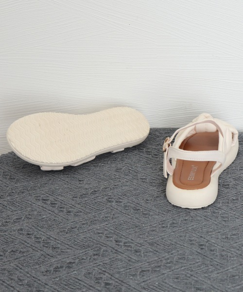 Miniministore(ミニミニストア)の「フラットサンダル ベルトサンダル 美脚夏(サンダル・レディース・ブラック/オフホワイト・24.0cm/25.0cm/22.5cm/23.5cm/24.5cm/23.0cm)」の21枚目の写真