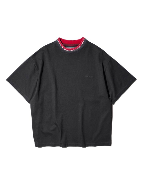 C.E.L.STORE(セルストア)の「Maui & Sons / マウイアンドサンズ Spirit wave SS Tee 首リブ ジャガード Tシャツ(Tシャツ/カットソー・メンズ・ネイビー/オレンジ/ターコイズブルー/ブラック・SMALL/MEDIUM/LARGE)」の2枚目の写真