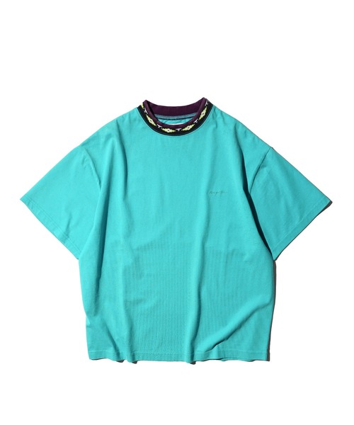 C.E.L.STORE(セルストア)の「Maui & Sons / マウイアンドサンズ Spirit wave SS Tee 首リブ ジャガード Tシャツ(Tシャツ/カットソー・メンズ・ネイビー/オレンジ/ターコイズブルー/ブラック・SMALL/MEDIUM/LARGE)」の5枚目の写真