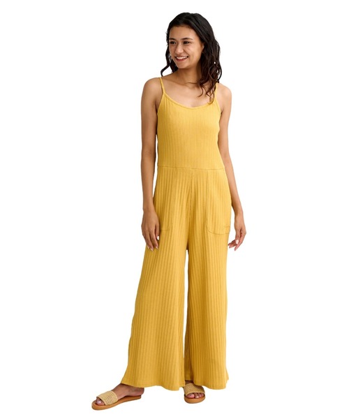 BILLABONG(ビラボン)の「ビラボン BILLABONG アウトドアカジュアル ロングパンツ JACQUARD RIB SALOPETTE(サロペット/オーバーオール・レディース・イエロー/ダークグレー・M/L)」の1枚目の写真