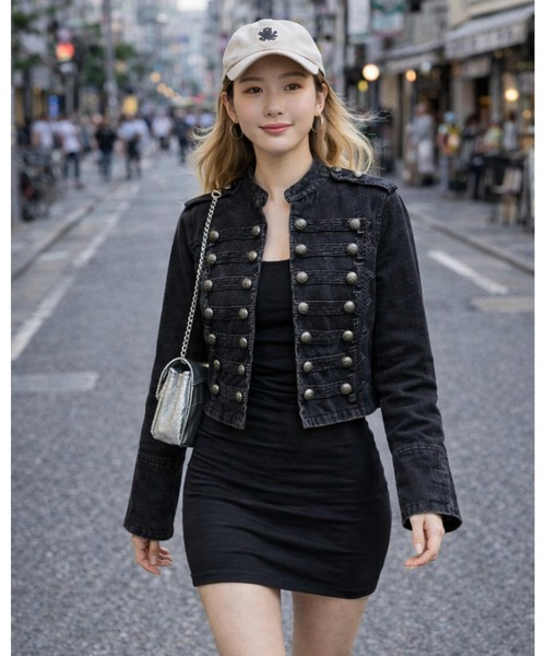 セール】デニムナポレオンジャケット（デニムジャケット）｜inst.ALL