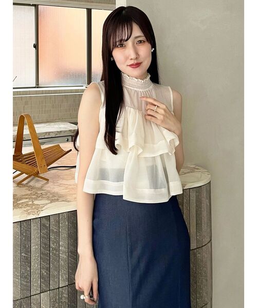 MERCURYDUO(マーキュリーデュオ)の「ラッフルティアードブラウス(シャツ/ブラウス・レディース・アイボリー/その他1/ミント・FREE)」の9枚目の写真