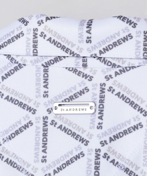 St ANDREWS(セントアンドリュース)の「【St ANDREWS】【吸水速乾】COOLMAXトライアングルロゴプリント半袖シャツ (MENS)(ポロシャツ・メンズ・ブラック/ホワイト・L/M/LL/LL1)」の21枚目の写真