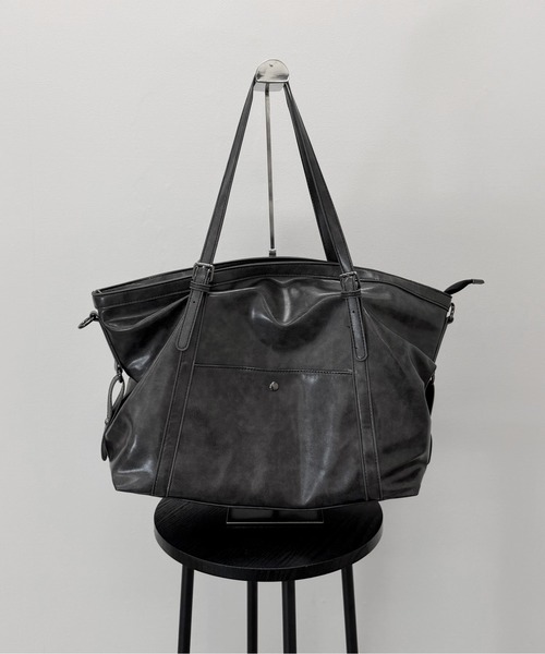 LVEU.(ラブユ.)の「【LVEU.】2wayビッグショルダーバッグ / バッグ ショルダーバッグ トートバッグ 2way 通勤 通学 ブラック チャコール(ショルダーバッグ・レディース・チャコールグレー/ブラック・FREE)」の22枚目の写真