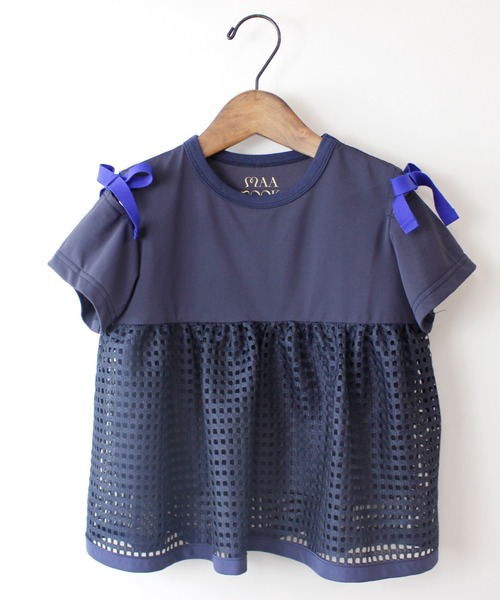 maarook（マルーク）の「冷感鹿の子天竺メッシュチュニック（その他トップス・キッズ・ベージュ/ネイビー・160cm/150cm/140cm）」の2枚目の写真