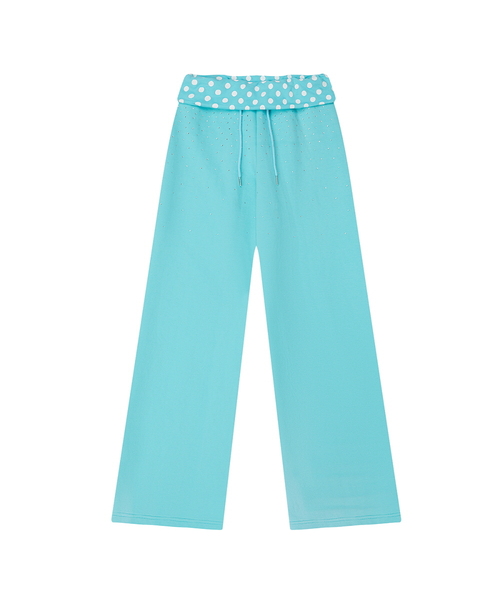 LUVISTRUE(ラヴイズトゥルー)の「SY CRYSTAL FOLDING PANTS(BLUE)(スウェットパンツ・レディース・その他・FREE)」の1枚目の写真