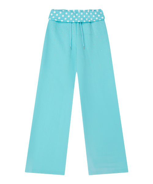 LUVISTRUE(ラヴイズトゥルー)の「SY CRYSTAL FOLDING PANTS(BLUE)(スウェットパンツ・レディース・その他・FREE)」の2枚目の写真