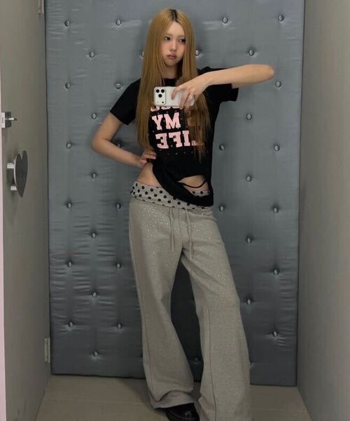 LUVISTRUE(ラヴイズトゥルー)の「SY CRYSTAL FOLDING PANTS(BLUE)(スウェットパンツ・レディース・その他・FREE)」の7枚目の写真