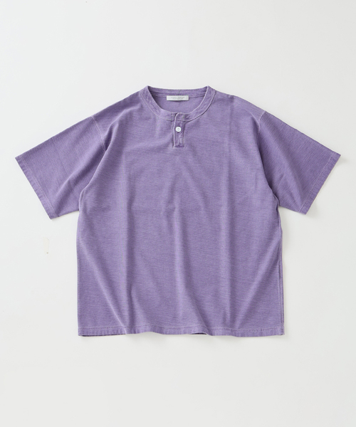 JOURNAL STANDARD(ジャーナルスタンダード)の「OE バック ピグメント ヘンリー ネック Tシャツ(Tシャツ/カットソー・メンズ・ホワイト/パープル/ブラウン/ブラック系その他・LARGE/MEDIUM)」の2枚目の写真