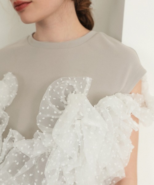 DONOBAN(ドノバン)の「ピクシートップス(Tシャツ/カットソー・レディース・ブラック/ホワイト/グレー・ONE SIZE)」の3枚目の写真