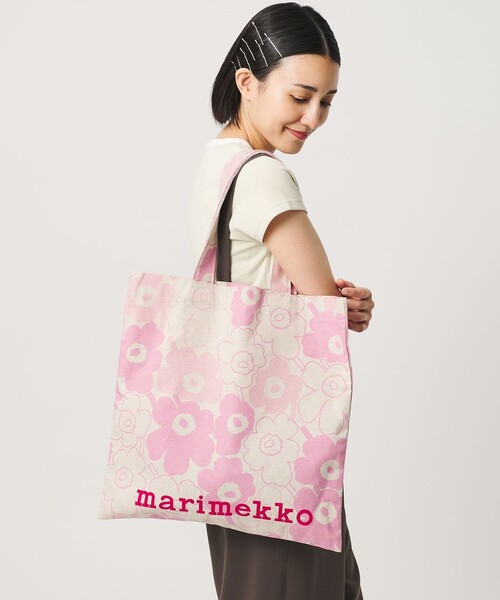 marimekko(マリメッコ)の「<marimekko>Vankka Piirto Unikko トートバッグ(トートバッグ・レディース・ライトブルー/ライトピンク・FREE)」の2枚目の写真