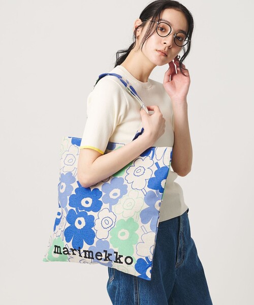 marimekko(マリメッコ)の「<marimekko>Vankka Piirto Unikko トートバッグ(トートバッグ・レディース・ライトブルー/ライトピンク・FREE)」の10枚目の写真