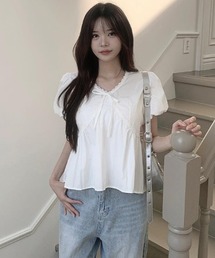 韓国」に該当するシャツ/ブラウス（ホワイト/白色系）ファッション通販