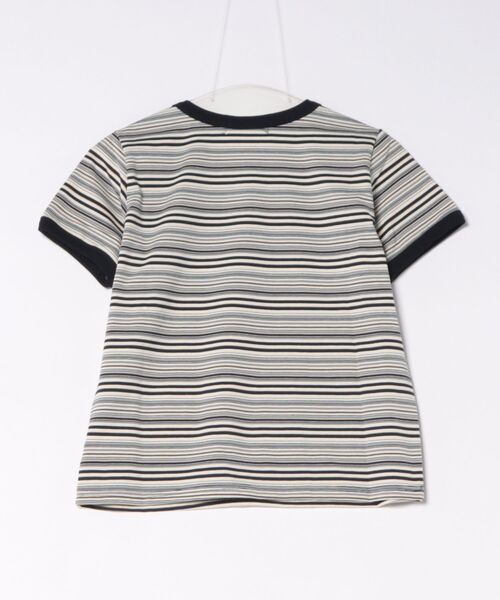 a.p.o.v.（エーピーオービー）の「a.p.o.v. クロップド丈Y2Kマルチボーダー柄リンガーTシャツ(レディース)（Tシャツ/カットソー・レディース・ネイビー/ブラウン/ワイン・ONESIZE）」の4枚目の写真