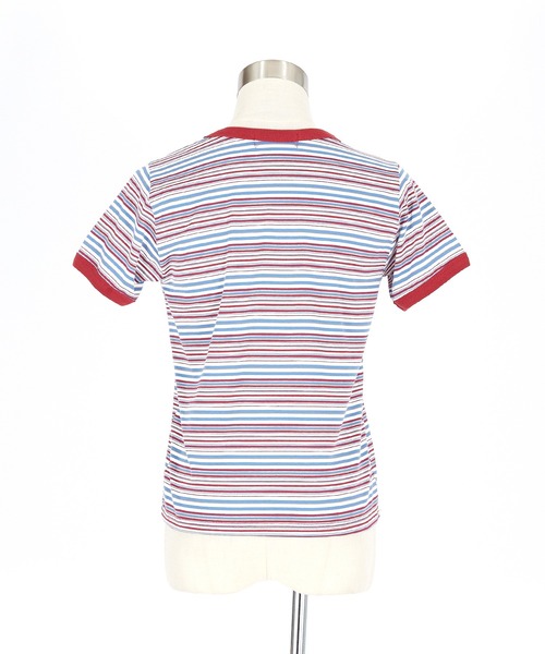 a.p.o.v.（エーピーオービー）の「a.p.o.v. クロップド丈Y2Kマルチボーダー柄リンガーTシャツ(レディース)（Tシャツ/カットソー・レディース・ネイビー/ブラウン/ワイン・ONESIZE）」の12枚目の写真