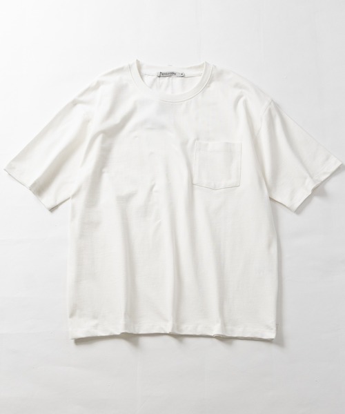JOHN'S CLOSET(ジョンズクローゼット)の「【31】ドライコットン天竺 ポケット付きベーシックTシャツ 吸水速乾/セットアップ展開有(Tシャツ/カットソー・メンズ・チャコールグレー/ホワイト/ブラック・X-LARGE/MEDIUM/LARGE)」の12枚目の写真