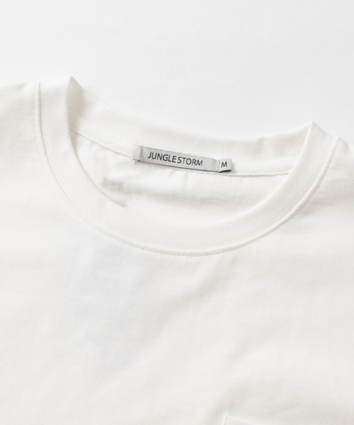 JOHN'S CLOSET(ジョンズクローゼット)の「【31】ドライコットン天竺 ポケット付きベーシックTシャツ 吸水速乾/セットアップ展開有(Tシャツ/カットソー・メンズ・チャコールグレー/ホワイト/ブラック・X-LARGE/MEDIUM/LARGE)」の7枚目の写真