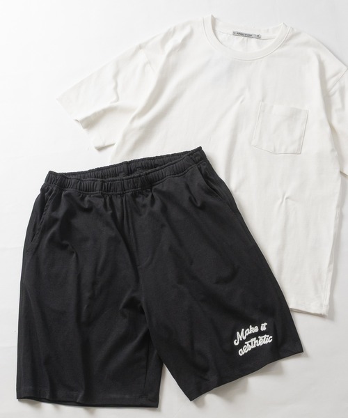 JOHN'S CLOSET(ジョンズクローゼット)の「【31】ドライコットン天竺 ポケット付きベーシックTシャツ 吸水速乾/セットアップ展開有(Tシャツ/カットソー・メンズ・チャコールグレー/ホワイト/ブラック・X-LARGE/MEDIUM/LARGE)」の4枚目の写真