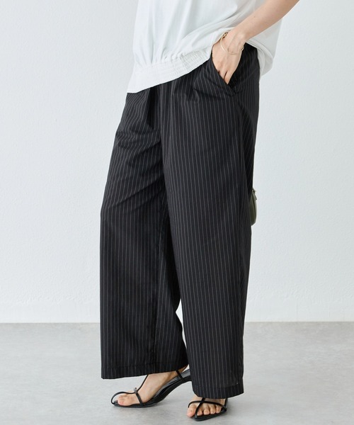 LAVEANGE(ラビアンジェ)の「ピンストライプワイドパンツ|イージーパンツ/ウエストゴム(その他パンツ・レディース・ネイビー・LL/M/5L/4L/3L)」の15枚目の写真
