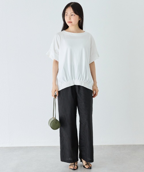 LAVEANGE(ラビアンジェ)の「ピンストライプワイドパンツ|イージーパンツ/ウエストゴム(その他パンツ・レディース・ネイビー・LL/M/5L/4L/3L)」の21枚目の写真