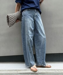 fredy emue | ライトオンス切替ワイドデニムパンツ(デニムパンツ)