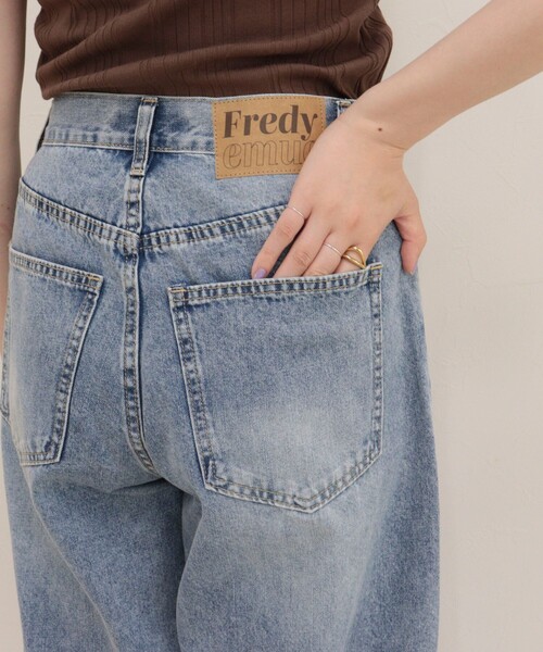 fredy emue(フレディエミュ)の「ライトオンス切替ワイドデニムパンツ(デニムパンツ・レディース・ネイビー/サックスブルー・38/36)」の22枚目の写真