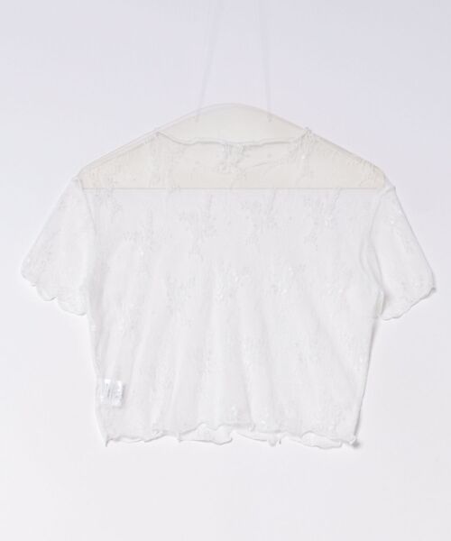 Bling Leads(ブリングリーズ)の「【Bls】 【ZL】【Bling Leads】透け感 レースレイヤードTEE(Tシャツ/カットソー・レディース・ホワイト/ベージュ/ブラック・FREE)」の6枚目の写真