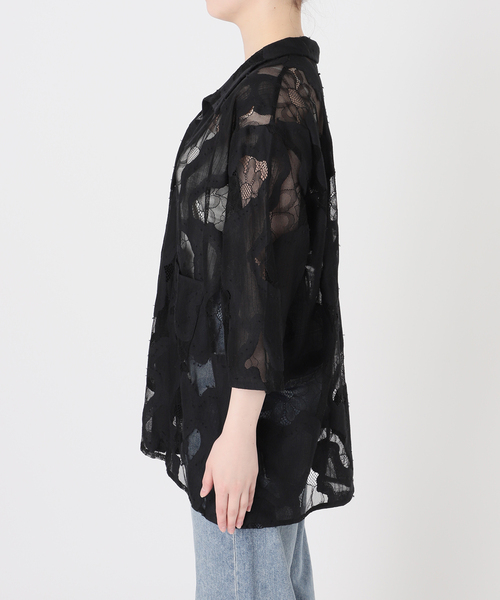 FRAMeWORK(フレームワーク)の「≪追加≫ESTHE OVERSIZED SHEER LACE シャツ(シャツ/ブラウス・レディース・ホワイト/ブラック・FREE)」の20枚目の写真