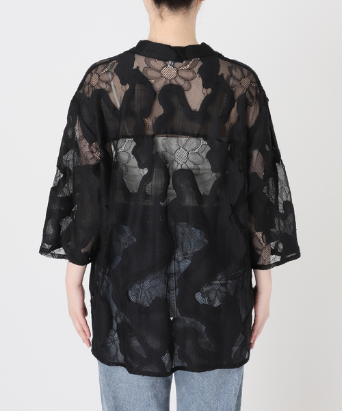 FRAMeWORK(フレームワーク)の「≪追加≫ESTHE OVERSIZED SHEER LACE シャツ(シャツ/ブラウス・レディース・ホワイト/ブラック・FREE)」の19枚目の写真