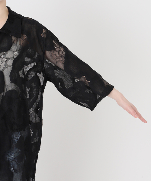 FRAMeWORK(フレームワーク)の「≪追加≫ESTHE OVERSIZED SHEER LACE シャツ(シャツ/ブラウス・レディース・ホワイト/ブラック・FREE)」の17枚目の写真