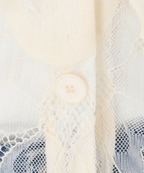 FRAMeWORK(フレームワーク)の「≪追加≫ESTHE OVERSIZED SHEER LACE シャツ(シャツ/ブラウス・レディース・ホワイト/ブラック・FREE)」の9枚目の写真