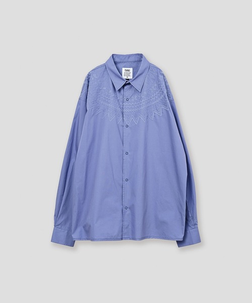 Kelen(ケレン)の「「KELEN MENS / ケレン メンズ」EDDIE(シャツ/ブラウス・メンズ・パープル/オフホワイト/ブラック/ブラウン・38/40/42)」の4枚目の写真