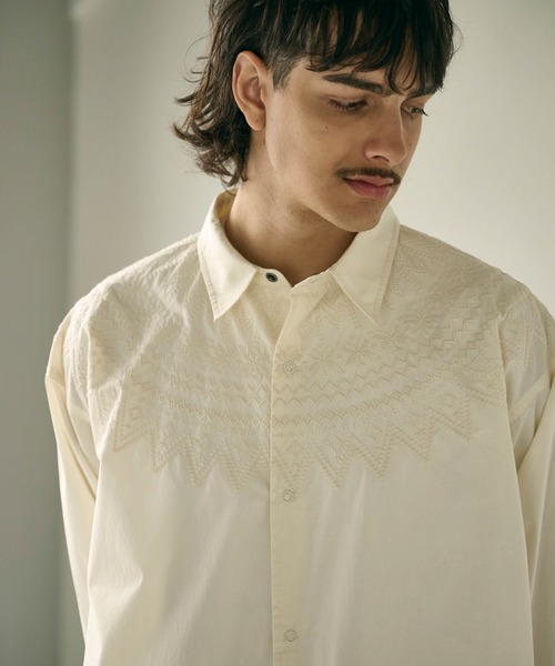 Kelen(ケレン)の「「KELEN MENS / ケレン メンズ」EDDIE(シャツ/ブラウス・メンズ・パープル/オフホワイト/ブラック/ブラウン・38/40/42)」の1枚目の写真