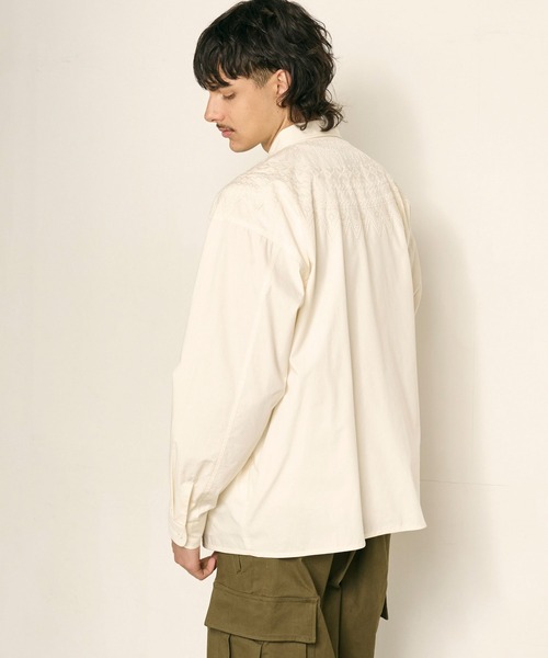 Kelen(ケレン)の「「KELEN MENS / ケレン メンズ」EDDIE(シャツ/ブラウス・メンズ・パープル/オフホワイト/ブラック/ブラウン・38/40/42)」の10枚目の写真