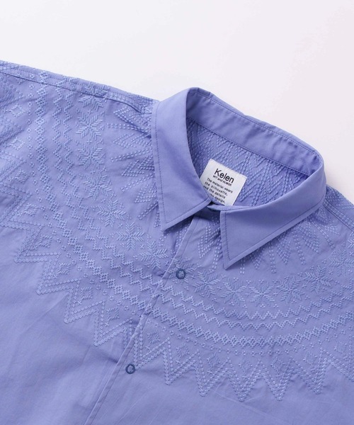 Kelen(ケレン)の「「KELEN MENS / ケレン メンズ」EDDIE(シャツ/ブラウス・メンズ・パープル/オフホワイト/ブラック/ブラウン・38/40/42)」の19枚目の写真