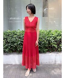 2WAYメッシュニットワンピース 【夏服】