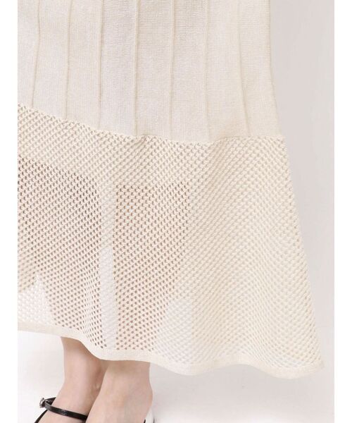 LAGUNAMOON(ラグナムーン)の「2WAYメッシュニットワンピース 【夏服】(ワンピース・レディース・アイボリー/ブラウン/レッド・MEDIUM/SMALL)」の15枚目の写真