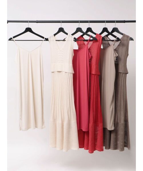 LAGUNAMOON(ラグナムーン)の「2WAYメッシュニットワンピース 【夏服】(ワンピース・レディース・アイボリー/ブラウン/レッド・MEDIUM/SMALL)」の17枚目の写真