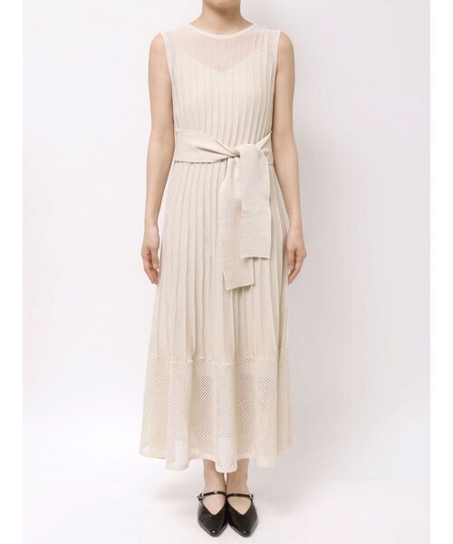 LAGUNAMOON(ラグナムーン)の「2WAYメッシュニットワンピース 【夏服】(ワンピース・レディース・アイボリー/ブラウン/レッド・MEDIUM/SMALL)」の18枚目の写真