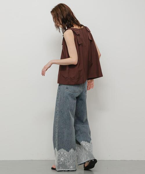 SENSE OF PLACE by URBAN RESEARCH(センスオブプレイスバイアーバンリサーチ)の「ショルダーリボンブラウス(シャツ/ブラウス・レディース・ブラウン/ベージュ・ONE)」の8枚目の写真