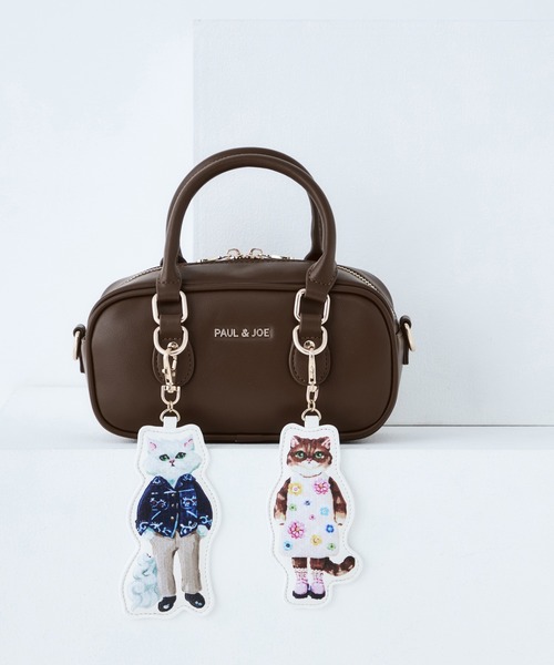 PAUL & JOE ACCESSOIRES(ポールアンドジョーアクセソワ)の「PAUL & JOE ACCESSOIRES (ポール&ジョーアクセソワ)2WAYミニボストンバッグ PJA-B1471 BAG WITH GIPSY&NOUNETTE CHARM(ボストンバッグ・レディース・ブラウン/ブラック・FREE)」の2枚目の写真
