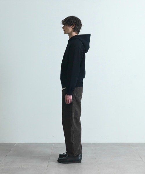 CITY TOKYO(シティトウキョウ)の「【CITY TOKYO/シティートーキョー】Joint knit フ-ディー(パーカー・メンズ・ダークグリーン/ブラック・1/2)」の13枚目の写真