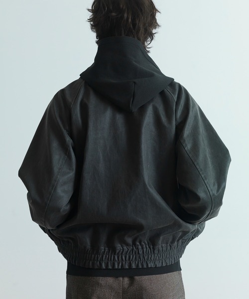 CITY TOKYO(シティトウキョウ)の「【CITY TOKYO/シティートーキョー】Joint knit フ-ディー(パーカー・メンズ・ダークグリーン/ブラック・1/2)」の15枚目の写真