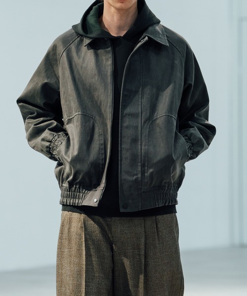 CITY TOKYO(シティトウキョウ)の「【CITY TOKYO/シティートーキョー】Joint knit フ-ディー(パーカー・メンズ・ダークグリーン/ブラック・1/2)」の3枚目の写真