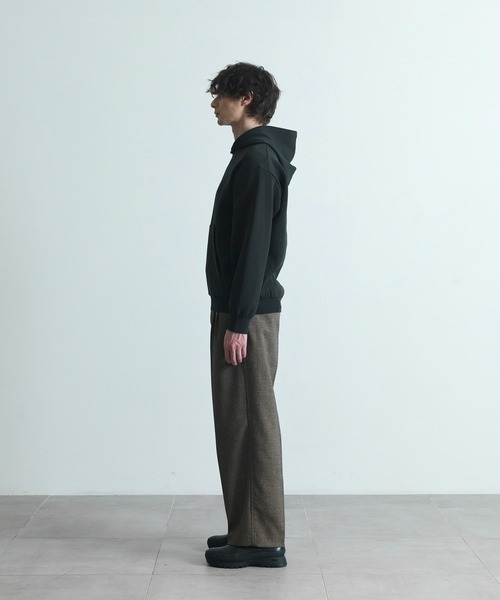 CITY TOKYO(シティトウキョウ)の「【CITY TOKYO/シティートーキョー】Joint knit フ-ディー(パーカー・メンズ・ダークグリーン/ブラック・1/2)」の5枚目の写真