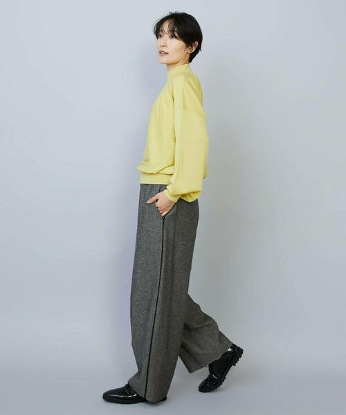 MOGA（モガ）の「ウールリネンツイルバレルワイドパンツ（その他パンツ・レディース・ブラック/グレー・3/1/2）」の4枚目の写真