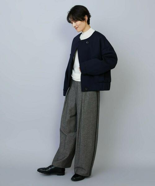 MOGA（モガ）の「ウールリネンツイルバレルワイドパンツ（その他パンツ・レディース・ブラック/グレー・3/1/2）」の19枚目の写真