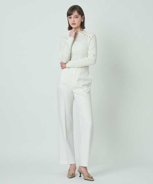 ANAYI(アナイ)の「エコポリツイルストレートパンツ(その他パンツ・レディース・ボルドー/ブラック/キャメル/ホワイト・36/38/34)」の12枚目の写真