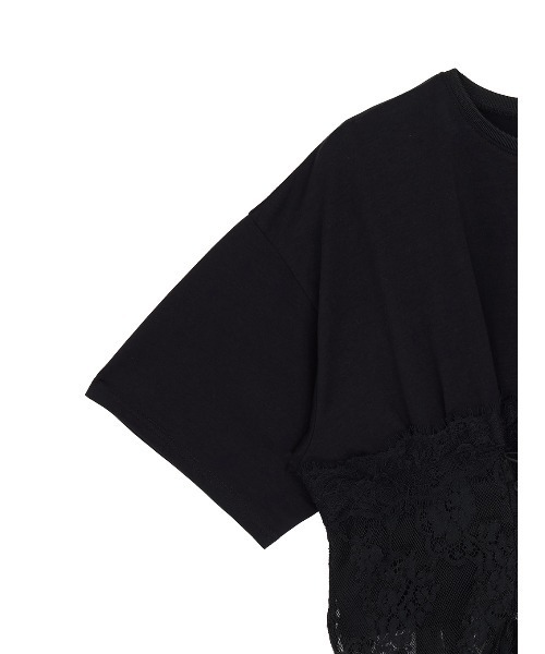 Ameri(アメリ)の「CORSET LIKE LACE DOCKING TEE(Tシャツ/カットソー・レディース・ホワイト/ブラック/レッド・FREE)」の14枚目の写真
